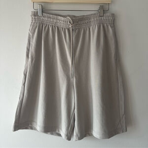 H&M bermuda terry shorts sweat shorts grey medium casual high rise relaxed